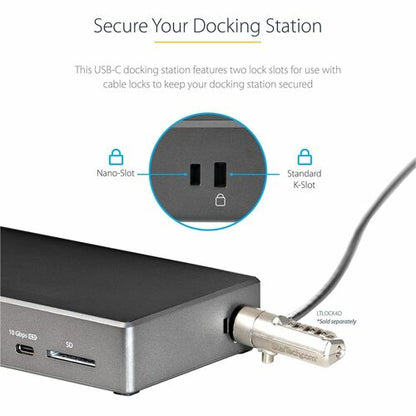 Station d'accueil USB-C StarTech.com pour trois écrans 4K