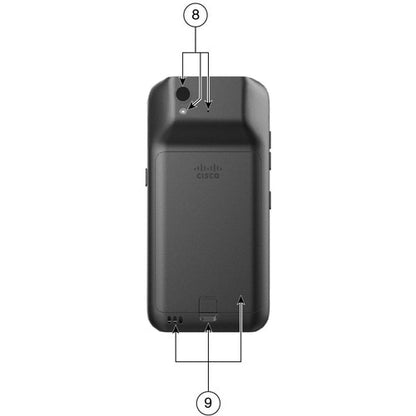 CISCO 840S WW PHONE WITH SCANNER AND BATTERY ONLY