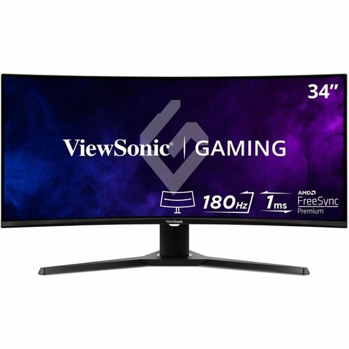 Écran Viewsonic 34 pouces, dalle MVA, résolution 3440 x 1440 - 34 pouces visible - Multi