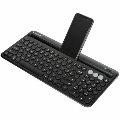 Teclado antimicrobiano Bluetooth multidispositivo Targus con base para tableta/teléfono