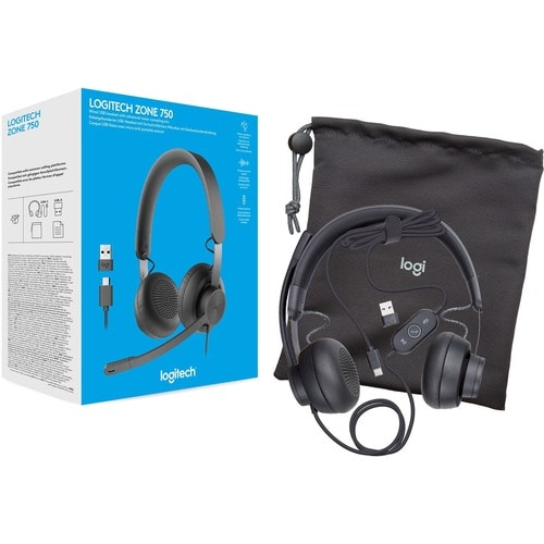 Logitech Zone 750 Wired On