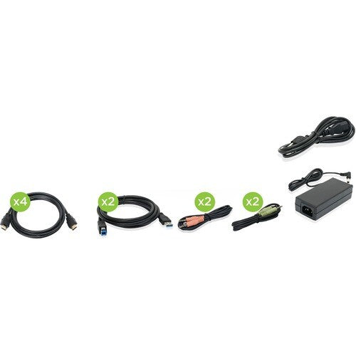 2 ports 4K double affichage KVMP HDMI TAA