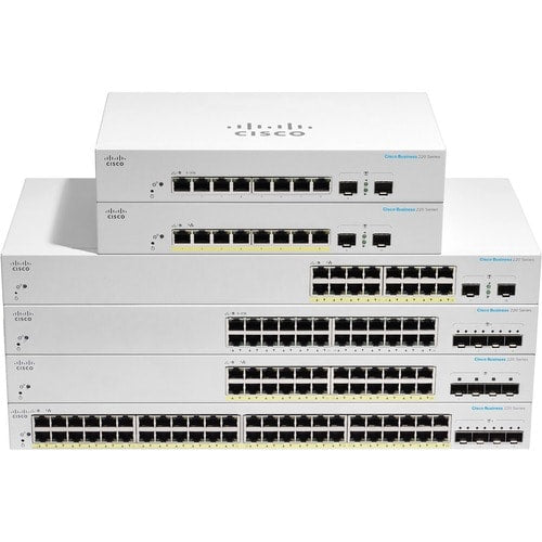 CBS220 SMART 24PORT GE FULL POE 4X1G SFP