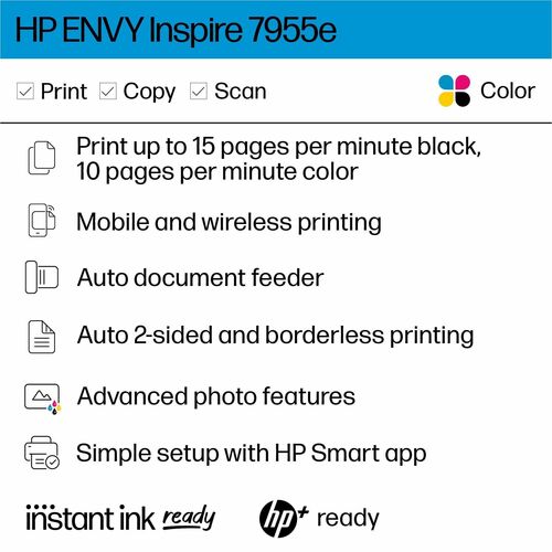 HP ENVY Inspire 7955e Wireless Inkjet Multifunction Printer
