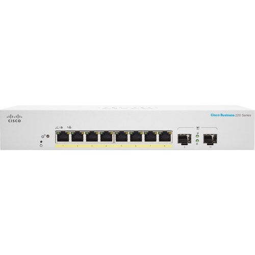 CBS220 SMART 8PORT GE POE EXT PS 2X1G SFP