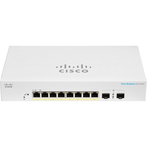 CBS220 SMART 8PORT GE POE EXT PS 2X1G SFP