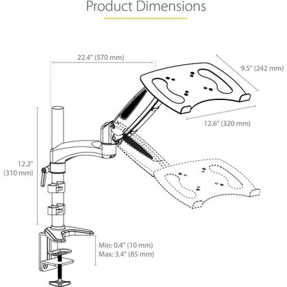 StarTech.com Desk Mount Laptop Arm, Full Motion Ar