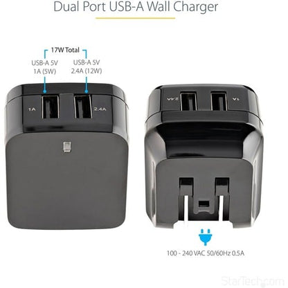 Chargeur mural USB 2 ports StarTech.com, 17 W