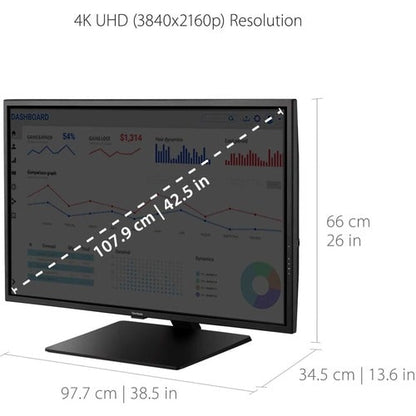 Monitor LED UHD 4K de 43" ViewSonic Entertainment VX4381-4K - 16:9