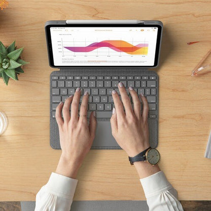 LOGITECH COMBO TOUCH POUR IPAD AIR 4E GÉNÉRATION OXFORD GRIS
