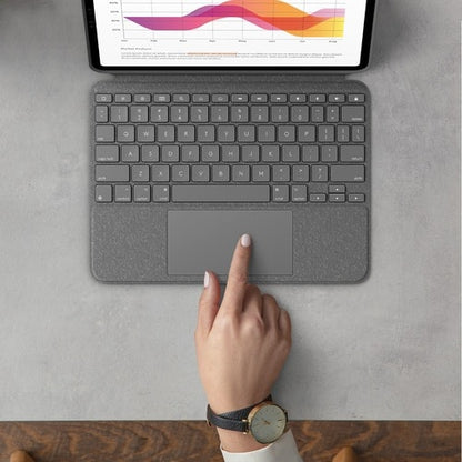 LOGITECH COMBO TOUCH POUR IPAD AIR 4E GÉNÉRATION OXFORD GRIS