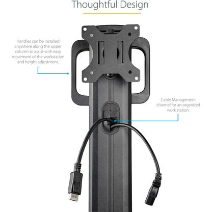 StarTech.com Mobile Standing Workstation with Monitor Mount