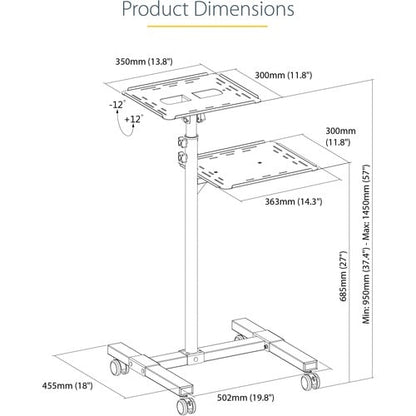 StarTech.com Mobile Projer and Laptop Stand/Cart