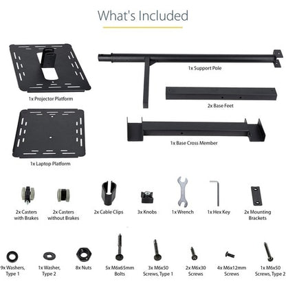 StarTech.com Mobile Projer and Laptop Stand/Cart