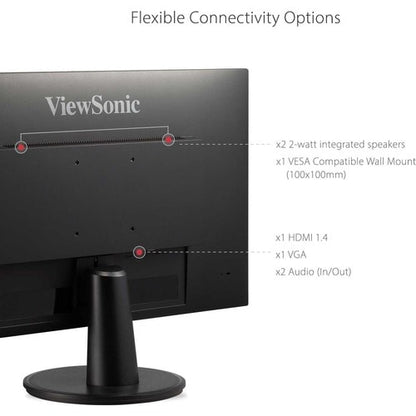 Écran Viewsonic 27 pouces, dalle MVA, résolution 1920 x 1080 - 27 pouces visible - Multi