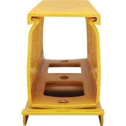 Tripp Lite by Eaton Horizontal Cable Manager - Finger Duct with Cover, Yellow, 1U - Horizo