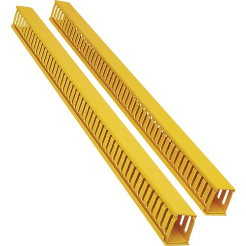 Tripp Lite by Eaton Vertical Cable Manager - Finger Duct with Cover, Yellow, 6 f
