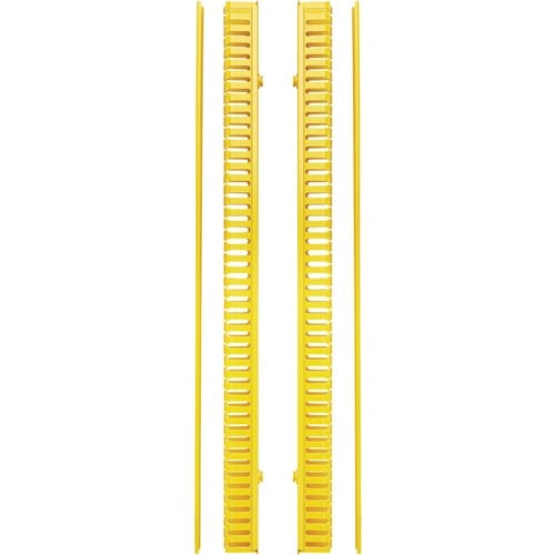 Tripp Lite by Eaton Vertical Cable Manager - Finger Duct with Cover, Yellow, 6 f