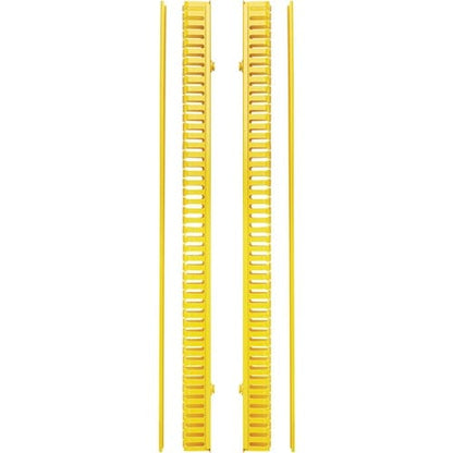 Tripp Lite by Eaton Vertical Cable Manager - Finger Duct with Cover, Yellow, 6 f