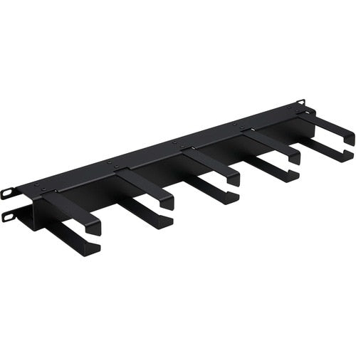 Organizador de cables horizontal Tripp Lite by Eaton - Anillos metálicos, negro, 1U - Cable horizontal M