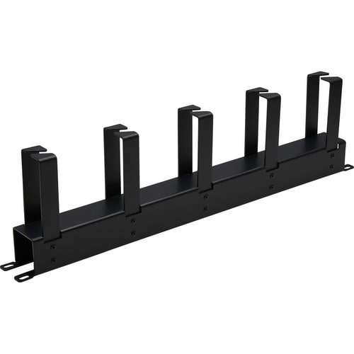 Gestionnaire de câbles horizontal Tripp Lite par Eaton - Anneaux métalliques, noir, 1U - Horizont