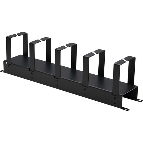 Tripp Lite by Eaton Horizontal Cable Manager - Metal Rings, Black, 2U - Horizontal Cable M