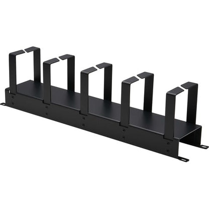 Tripp Lite by Eaton Horizontal Cable Manager - Metal Rings, Black, 2U - Horizontal Cable M