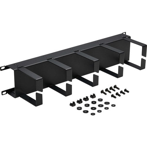 Organizador de cables horizontal Tripp Lite by Eaton - Anillos metálicos, negro, 2U - Horizont