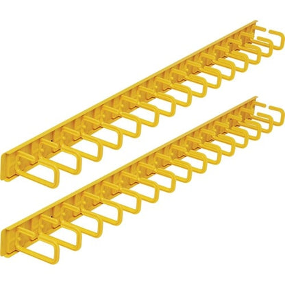 Organizador de cables vertical Tripp Lite by Eaton - Anillos flexibles, amarillo, 6 pies (1,8 m)