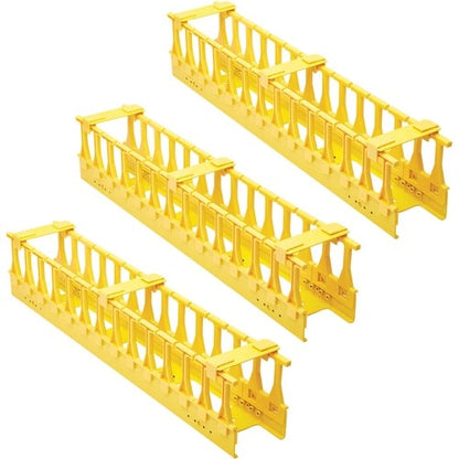 Administrador de cables vertical de alta capacidad Tripp Lite by Eaton - Conducto de doble dedo, amarillo, 6 pies