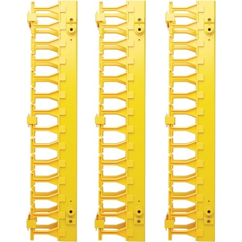 Administrador de cables vertical de alta capacidad Tripp Lite by Eaton - Conducto de doble dedo, amarillo, 6 pies
