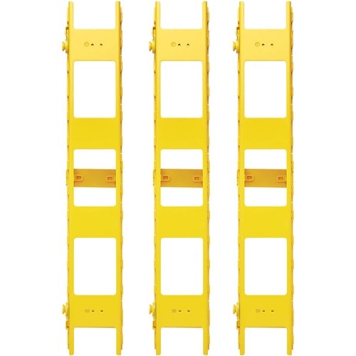 Administrador de cables vertical de alta capacidad Tripp Lite by Eaton - Conducto de doble dedo, amarillo, 6 pies