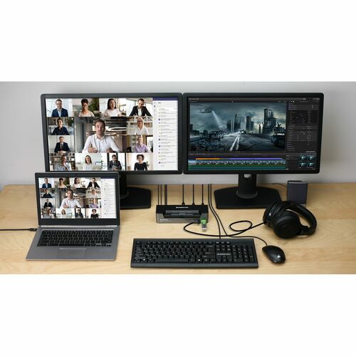 3PORT USB-C AND DISPLAYPORT KVMP SWITCH WITH POWER DELIVERY