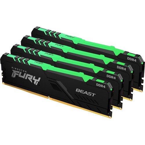 Kit de 4 modules DDR4 CL18 64 Go 3 600 MHz DIMM FURY BEAST RGB
