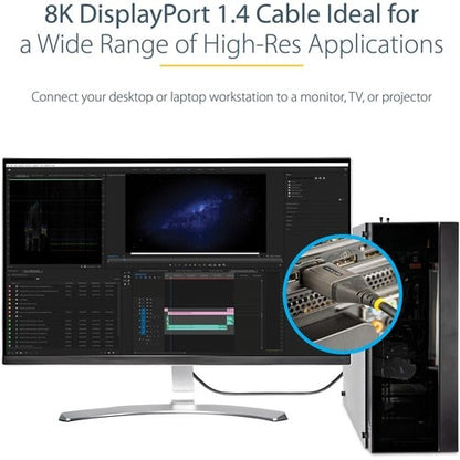 StarTech.com 13ft (4m) VESA Certified DisplayPort 1.4 Cable