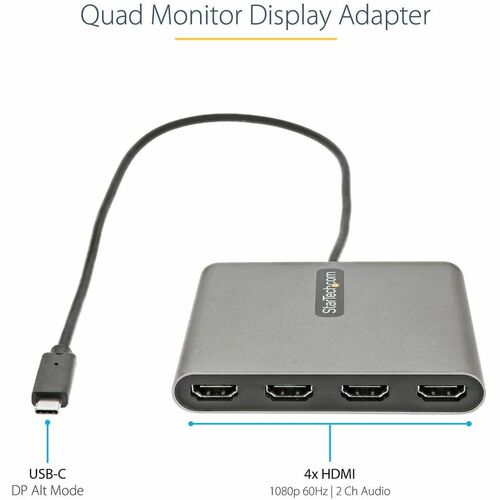 Adaptador USB C a HDMI cuádruple de StarTech.com