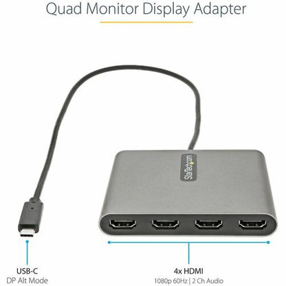 Adaptador USB C a HDMI cuádruple de StarTech.com