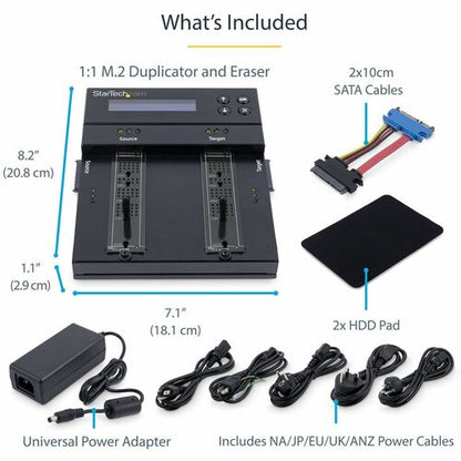DUPLICATEUR ET EFFACEUR AUTONOME M.2 SATA M.2 NVME HDD/SSD
