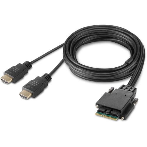 Belkin HDMI Dual-Head Console Cable - 3 ft (0.90 m) KVM Cable for KVM Console, Monitor - F