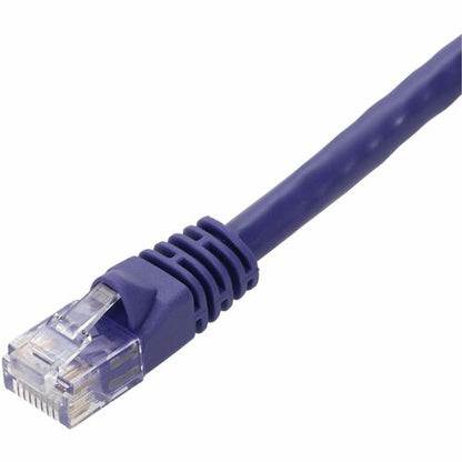 Cable Ethernet de PVC CAT 6A morado de 1,8 m (6 pies) sin enganches, con funda de burbuja RJ