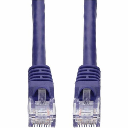 Cable Ethernet de PVC CAT 6A morado de 1,8 m (6 pies) sin enganches, con funda de burbuja RJ