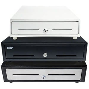 Star Micronics CD4-1616 Choice Cash Drawer, Black, 16Wx16D, 4Bill-5Coin for Cana