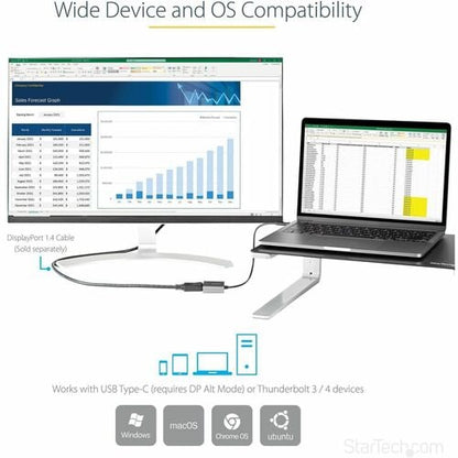 Adaptador USB C a DisplayPort de StarTech.com