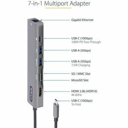 Adaptador multipuerto USB C de StarTech.com, USB