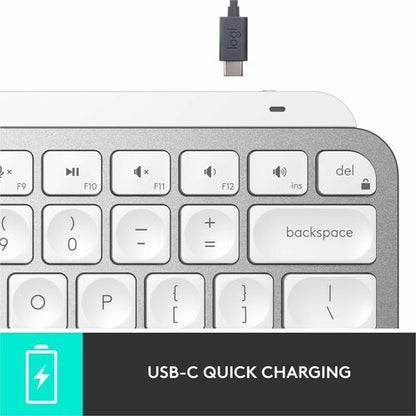 Logitech MX Keys Mini (gris pâle) - Connectivité sans fil - Bluetooth