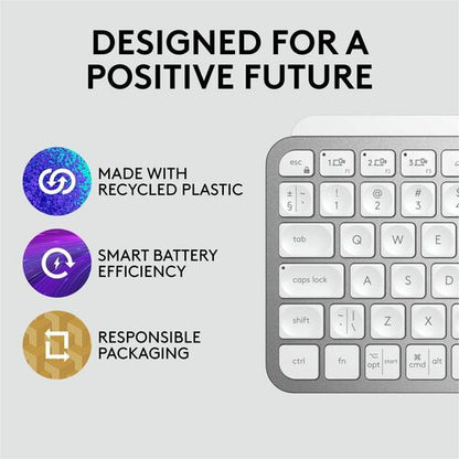 Logitech MX Keys Mini (gris pâle) - Connectivité sans fil - Bluetooth