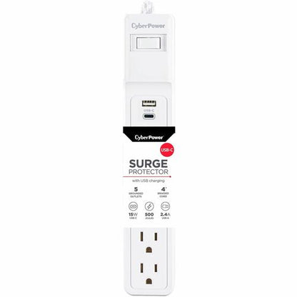 Cyber Power CyberPower P504UC 5-Outlets Surge Suppressor/Protector - 5