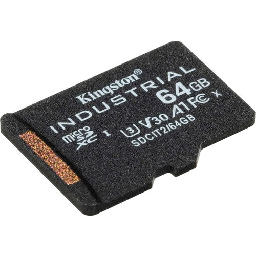 64GB MCROSDXC INDUSTRIAL C10 A1 PSLC CARD SINGLE PACK W/O ADAPTER