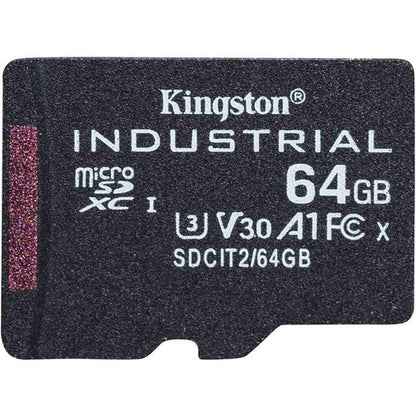 64GB MCROSDXC INDUSTRIAL C10 A1 PSLC CARD SINGLE PACK W/O ADAPTER