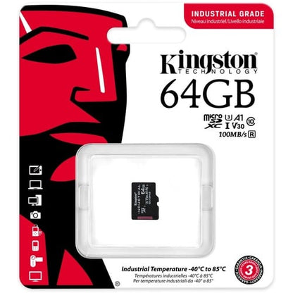 64GB MCROSDXC INDUSTRIAL C10 A1 PSLC CARD SINGLE PACK W/O ADAPTER